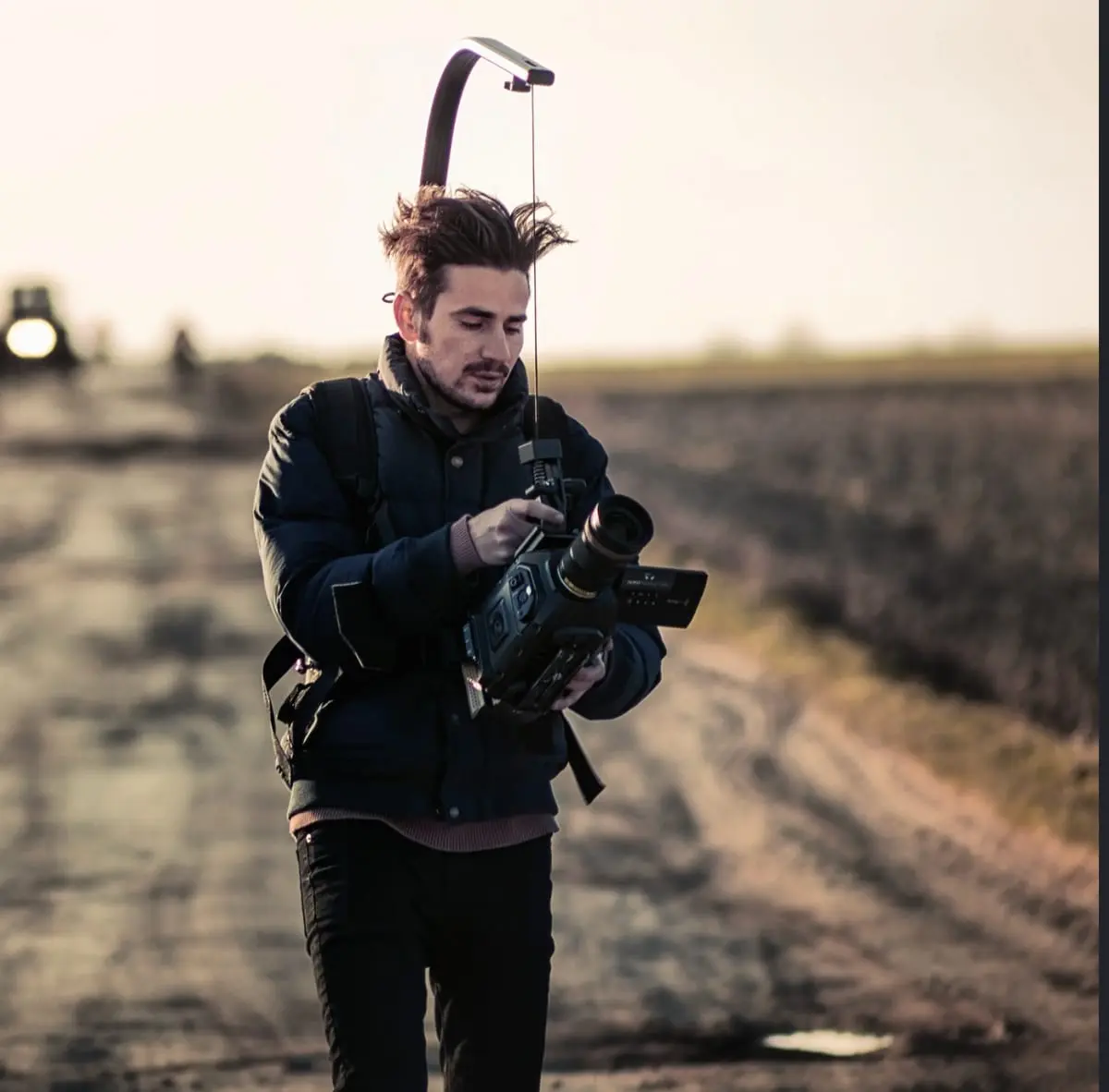 Tomas Berka behind the camera - on set